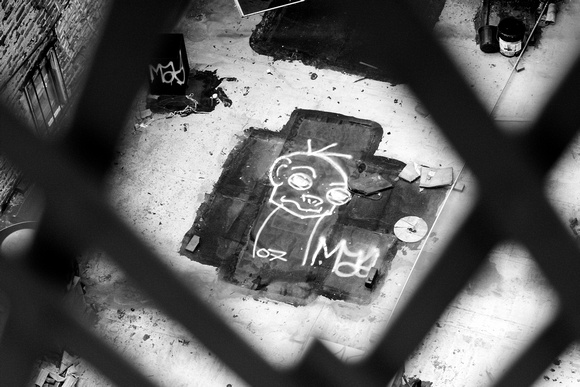 Framed Graffiti Desaturated